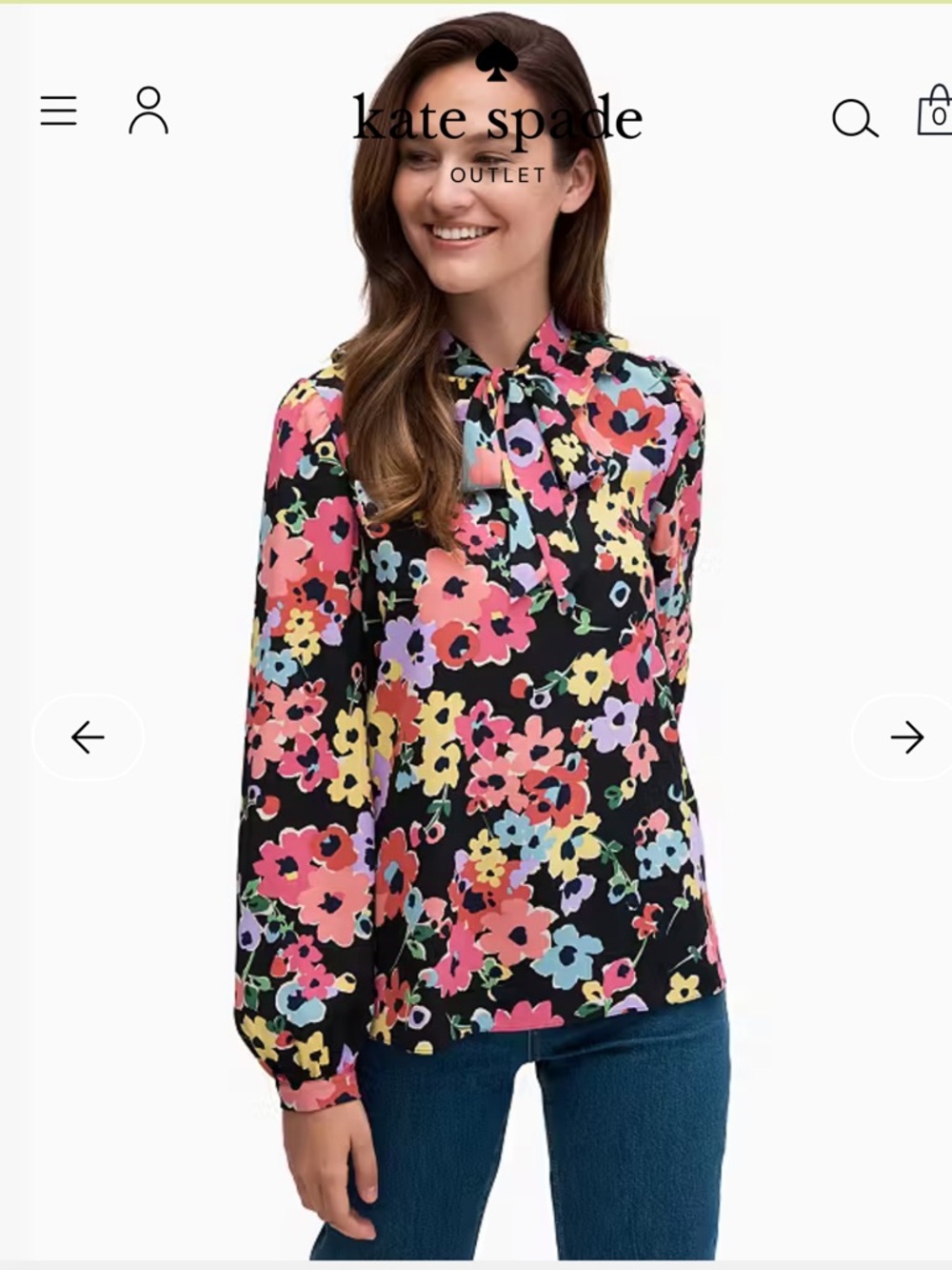Kate Spade Floral Bouquet Blouse